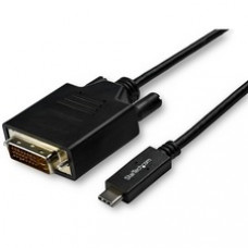 StarTech.com 10ft (3m) USB C to DVI Cable - 1080p USB Type-C to DVI-Digital Video Display Adapter Monitor Cable - Works w/ Thunderbolt 3 - Black 10ft USB Type C DP Alt Mode HBR2 to DVI-Digital (single-link) Cable | 1920x1200/1080p 60Hz | EDID - Video Adap