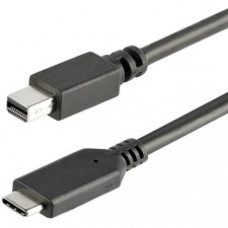 StarTech.com 1m / 3 ft USB-C to Mini DisplayPort Cable - USB C to mDP Cable - 4K 60Hz - Black - USB-C to Mini DisplayPort Cable and adapter in one - USBC to mDP cable supports resolutions up to 4K 60Hz - Black cable matches your black USBC Ultrabook or la