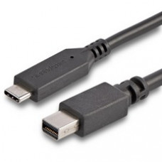 StarTech.com 6 ft. / 1.8 m USB-C to Mini DisplayPort Cable - 4K 60Hz - Black - USB 3.1 Type-C to Mini DP Adapter Cable - mDP Cable - USB-C to Mini DisplayPort cable and adapter in one - USBC to mDP cable supports resolutions up to 4K 60Hz - Black cable ma
