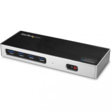 StarTech.com USB-C / USB 3.0 Docking Station - Compatible with Windows / macOS - Supports 4K Ultra HD Dual Monitors - USB-C - Six USB Type-A Ports - DK30A2DH - Dual Monitor Docking Station - HDMI and DisplayPort Ports - DisplayLink Technology - 5Gbps Thro