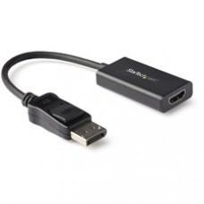 StarTech.com DisplayPort to HDMI Adapter, 4K 60Hz HDR10 Active DisplayPort 1.4 to HDMI 2.0b Converter, Latching DP Connector, DP to HDMI - DisplayPort to HDMI adapter dongle w/HDR10 - 4K 60Hz (3840x2160)/1080p/18Gbps/4:4:4 chroma subsampling/7.1ch Audio/H