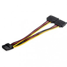 Star Tech.com Dual SATA to LP4 Power Doubler Cable Adapter, SATA to 4 Pin LP4 Internal PC Peripheral Power Supply Connector, 9 Amps/108W - Dual SATA to LP4 power supply (ATX) adapter cable combines 2 SATA connections into one 4-Pin LP4 connector for a tot