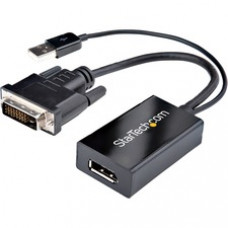 StarTech.com DVI to DisplayPort Adapter with USB Power - DVI-D to DP Video Adapter - DVI to DisplayPort Converter - 1920 x 1200 - Use this DVI to DisplayPort converter to connect your DVI computer to a DP monitor or projector - DVI-D to DP - DVI-D convert
