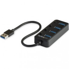 StarTech.com 4 Port USB 3.0 Hub - USB Type-A to 4x USB-A with Individual On/Off Port Switches - SuperSpeed 5Gbps USB 3.1 Gen 1 - Bus Power - 4 port USB 3.0 hub with individual port switches - 4x USB Type-A ports - SuperSpeed 5Gbps (USB 3.2/3.1 Gen 1)