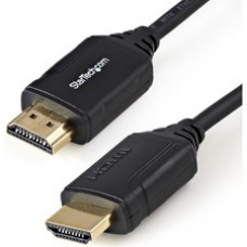 StarTech.com 1.6ft/50cm Premium Certified HDMI 2.0 Cable with Ethernet, High Speed Ultra HD 4K 60Hz HDMI Cable HDR10 UHD HDMI Monitor Cord - 1.6ft/50cm Premium Certified High Speed HDMI Cable with Ethernet; 4K 60Hz (up to 4096x2160p)/UHD/18Gbps bandwidth/