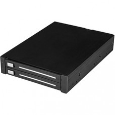 StarTech.com Dual-Bay 2.5in SATA SSD / HDD Rack for 3.5in Front Bay - Trayless SATA Backplane - RAID - Easily connect and hot swap two 2.5