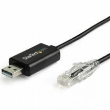 StarTech.com 6 ft / 1.8 m Cisco USB Console Cable - USB to RJ45 Rollover Cable - Transfer rates up to 460Kbps - M/M - Windows?, Mac and Linux? Compatible - Connect 6 ft / 1.8m Cisco USB console cable to USB 2.0 equipped laptop to RJ45 port of your console