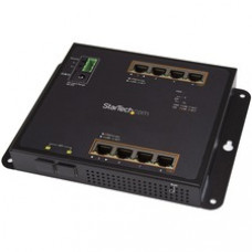 StarTech.com Industrial 8 Port Gigabit PoE+ Switch w/2 SFP MSA Slots 30W Layer/L2 Switch Managed Ethernet Network Switch IP-30/-40C to 75C - Industrial Gigabit PoE+ switch - 8x RJ45 + 2x MSA SFP slots +75C to -40C - Max 30W per PoE port - IP-30 housing - 