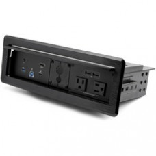 StarTech.com Conference Room Docking Station w/ Power; Table Connectivity A/V Box, Universal Laptop Dock, 60W PD, AC Outlets, USB Charging - In-desk/table universal docking station w/ auto host switching for USB-C/TB3 or USB-A laptops - 4x USB 3.0 5G