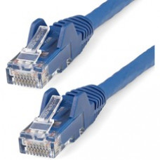 StarTech.com 30cm(1ft) CAT6 Ethernet Cable, LSZH (Low Smoke Zero Halogen) 10 GbE Snagless 100W PoE UTP RJ45 Blue Network Patch Cord, ETL - 1ft/30cm Blue LSZH CAT6 Ethernet Cable - 10GbE Multi Gigabit 1/2.5/5Gbps/10Gbps to 55m - 100W PoE++ - ANSI/TIA-568-2
