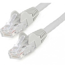 StarTech.com 1ft (30cm) CAT6 Ethernet Cable, LSZH (Low Smoke Zero Halogen) 10 GbE Snagless 100W PoE UTP RJ45 Gray Network Patch Cord, ETL - 1ft/30cm Gray LSZH CAT6 Ethernet Cable - 10GbE Multi Gigabit 1/2.5/5Gbps/10Gbps to 55m - 100W PoE++ - ANSI/TIA-568-