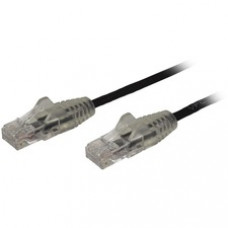 StarTech.com 10ft CAT6 Cable - Slim CAT6 Patch Cord - Black Snagless RJ45 Connectors - Gigabit Ethernet Cable - 28 AWG - LSZH (N6PAT10BKS) - Slim CAT6 cable is 36% thinner than a standard CAT 6 network cable - Patch cable is tested to comply with Category