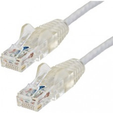 StarTech.com 1 ft CAT6 Cable - Slim CAT6 Patch Cord - Gray - Snagless RJ45 Connectors - Gigabit Ethernet Cable - 28 AWG - LSZH (N6PAT1GRS) - Slim CAT6 cable is 36% thinner than a standard CAT 6 network cable - Patch cable is tested to comply with Category