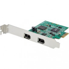StarTech.com 2 Port 1394a PCI Express FireWire Card - TI TSB82AA2 Chipset - Plug-and-Play - PCIe FireWire Adapter (PEX1394A2V2) - The TAA compliant PCI Express Firewire card lets you add two FireWire 400 ports to your desktop PC allowing you to conne
