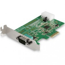StarTech.com 1-port PCI Express RS232 Serial Adapter Card - PCIe Serial DB9 Controller Card 16950 UART - Low Profile - Windows/Linux - 1 port PCI Express RS232 serial controller card w/16950 UART/ASIX AX99100 - Bi-directional speeds 921.6Kbps/port | 256 b