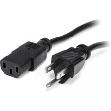 StarTech.com 10ft (3m) Computer Power Cord, NEMA 5-15P to C13, 10A 125V, 18AWG, 10 Pack, Replacement PC Power Cord, TV/Monitor Power Cable - 10ft (3m) 18AWG flexible computer power cable w/ NEMA 5-15P and IEC 60320 C13 connectors; Rated for 125V 10A;