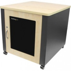 StarTech.com 12U Rack Enclosure Server Cabinet - 21.5 in. Deep - Quiet - Wood Finish - Store IT equipment discreetly in the office, with a sound-insulated and stylish server cabinet - 12U Server Cabinet - 12U Quiet Office Server Cabinet with Wood Finish -