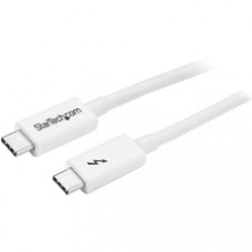 StarTech.com 1m Thunderbolt 3 Cable - 20Gbps - White - Thunderbolt / USB-C / DisplayPort Compatible - Thunderbolt 3 USB-C Cable - Provide 2x the data transfer speed of any other cable type and enable full 4K 60Hz video - Power your devices - Thunderbolt 3
