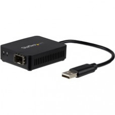StarTech.com USB to Fiber Optic Converter - Open SFP - USB 2.0 100Mbps Ethernet Network Adapter - Windows & Linux - SFP Adapter - Connect to a 100Mbps Ethernet network through your laptop?s USB-A port using the 100Mbps SFP of your choice - USB to Fiber Op