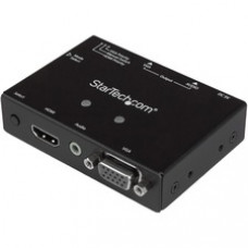 StarTech.com 2x1 VGA + HDMI to VGA Converter Switch w/ Priority Switching - 1080p - Share a VGA monitor/projector between a VGA and HDMI audio/video source, with priority switching - HDMI to VGA - VGA Switch - HDMI to VGA Switch Box - VGA Converter Switch