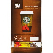 Starbucks VIA Ready Brew Italian Roast Coffee - Bold - 0.1 oz - 50 / Box