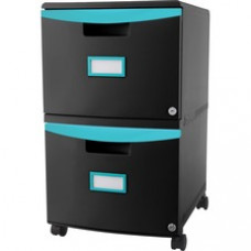 Storex 2-drawer Mobile File Cabinet - 18.3