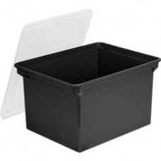 Storex Letter/Legal Tote Storage Box - Internal Dimensions: 15.50