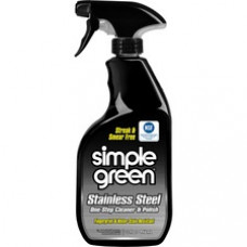 Simple Green Stainless Steel Cleaner / Polish - Concentrate Spray - 0.25 gal (32 fl oz) - Original Scent - 12 / Carton