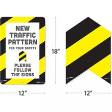 Tabbies NEW TRAFFIC PATTERN Wall Sign Decals - 49 / Carton - 18