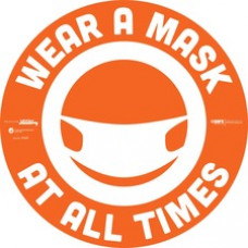 Tabbies WEAR A MASK AT ALL TIMES Floor Decal - 36 / Carton - Wear a Mask At All Times Print/Message - 12