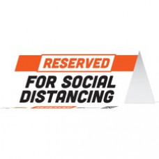 Tabbies RESERVED FOR SOCIAL DISTANCING Table Tents - 100 / Carton - Reserved Print/Message - 8