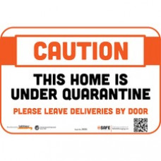 Tabbies HOME UNDER QUARANTINE Wall Decal - 9 / Carton - Caution This Home is Under Quarantine... Print/Message - 9