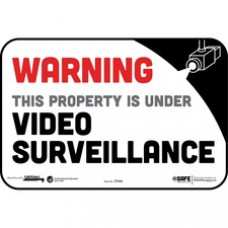 Tabbies PROPERTY IS UNDER SURVEILLANCE Wall Decal - 9 / Carton - WARNING THIS PROPERTY IS UNDER VIDEO SURVEILLANCE Print/Message - 9