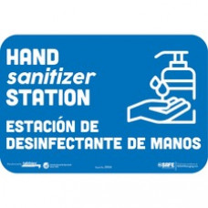 Tabbies Hand Sanitizer Station Bilingual Decal - 9 / Carton - HAND sanitizer STATION/Estacion De Desinfectante Print/Message - 9
