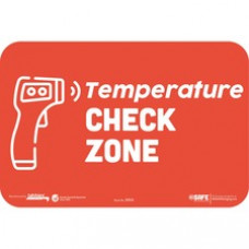 Tabbies Temperature CHECK ZONE Wall Decal - 9 / Carton - Temperature CHECK ZONE Print/Message - 9