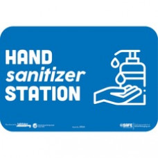 Tabbies HAND SANITIZER STATION Wall Safety Decal - 9 / Carton - HAND Sanitizer STATION Print/Message - 9
