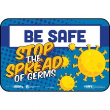 Tabbies STOP SPREAD OF GERMS Wall Safety Decals - 9 / Carton - STOP THE SPREAD OF GERMS Print/Message - 9