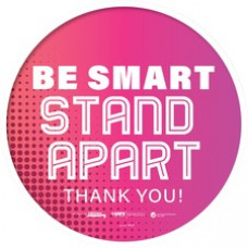 Tabbies BE SMART STAND APART THANK YOU Floor Decal - 36 / Carton - Be Smart Stay Apart Print/Message - 12