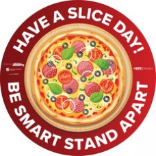 Tabbies STAND APART THANK YOU Floor Decal - 36 / Carton - Have A Slice Day! Be Smart Stay Apart Print/Message - 12