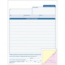 Adams Contractor's Invoice Book - 50 Sheet(s) - 3 Part - Carbonless Copy - 8 3/8" x 11" Sheet Size - 1 Each