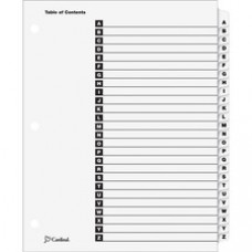 Cardinal A-Z OneStep Index System - 26 x Divider(s) - Printed Tab(s) - Character - A-Z - 26 Tab(s)/Set - 9