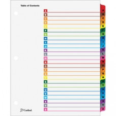 Cardinal A-Z OneStep Index System - 26 x Divider(s) - Printed Tab(s) - Character - A-Z - 26 Tab(s)/Set - 9