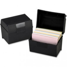 Oxford Plastic Index Card Boxes with Lids - External Dimensions: 6
