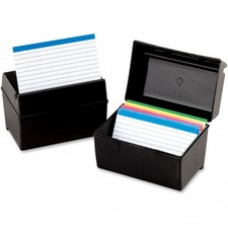 Oxford Plastic Index Card Boxes with Lids - External Dimensions: 8