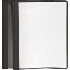 Oxford Clear Front Report Covers - Letter - 8 1/2" x 11" Sheet Size - 100 Sheet Capacity - 3 x Tang Fastener(s) - 1/2" Fastener Capacity for Folder - Leatherette - Black, Clear - Recycled