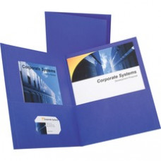 Oxford Twin Pocket Letter-size Folders - Letter - 8 1/2" x 11" Sheet Size - 100 Sheet Capacity - 2 Inside Front & Back Pocket(s) - Leatherette Paper - Purple - Recycled - 25 / Box