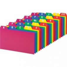 Oxford A-Z Poly Filing Index Cards - Printed Tab(s) - Character - A-Z - 5 Tab(s)/Set - 5