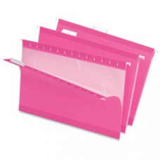 Pendaflex Reinforced Hanging Folders - Legal - 8 1/2" x 14" Sheet Size - 1/5 Tab Cut - Pink - Recycled - 25 / Box