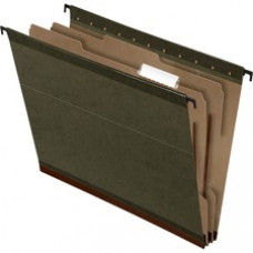 Pendaflex SureHook 2-Divider Hanging Folders - Letter - 8 1/2