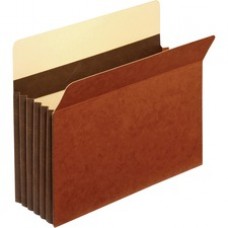 Pendaflex Heavy-duty Accordion File Pockets - Letter - 8 1/2" x 11" Sheet Size - 5 1/4" Expansion - 24 pt. Folder Thickness - Tyvek - Brown - 0.16 oz - Recycled - 10 / Box